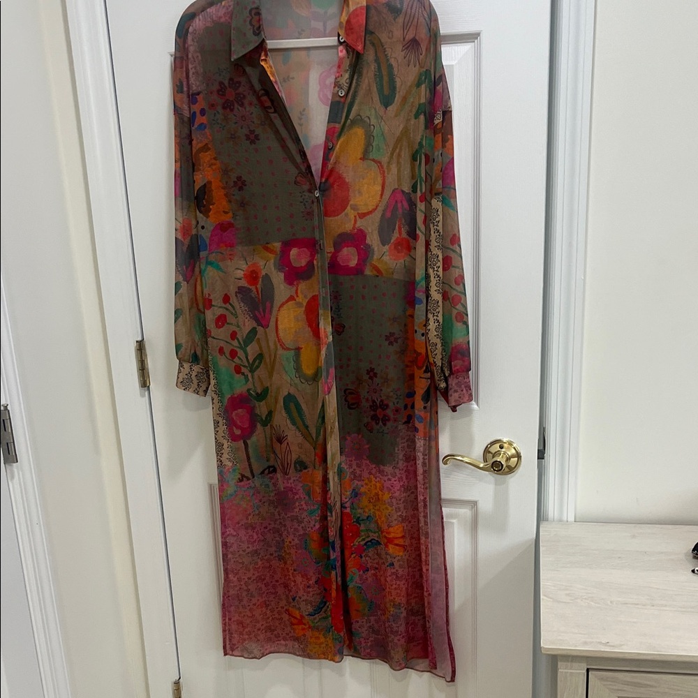 NATURAL LIFE Multicolor Floral Long Sleeve Dress